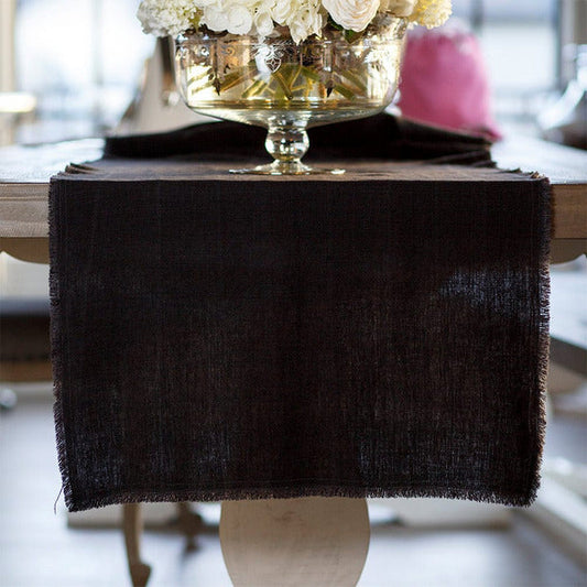 Detail shot of fringe on provence runner