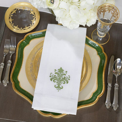 Vittoria Scroll Luxury Linen Towel