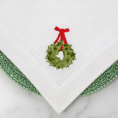 Boxwood Wreath Large Napkin - New