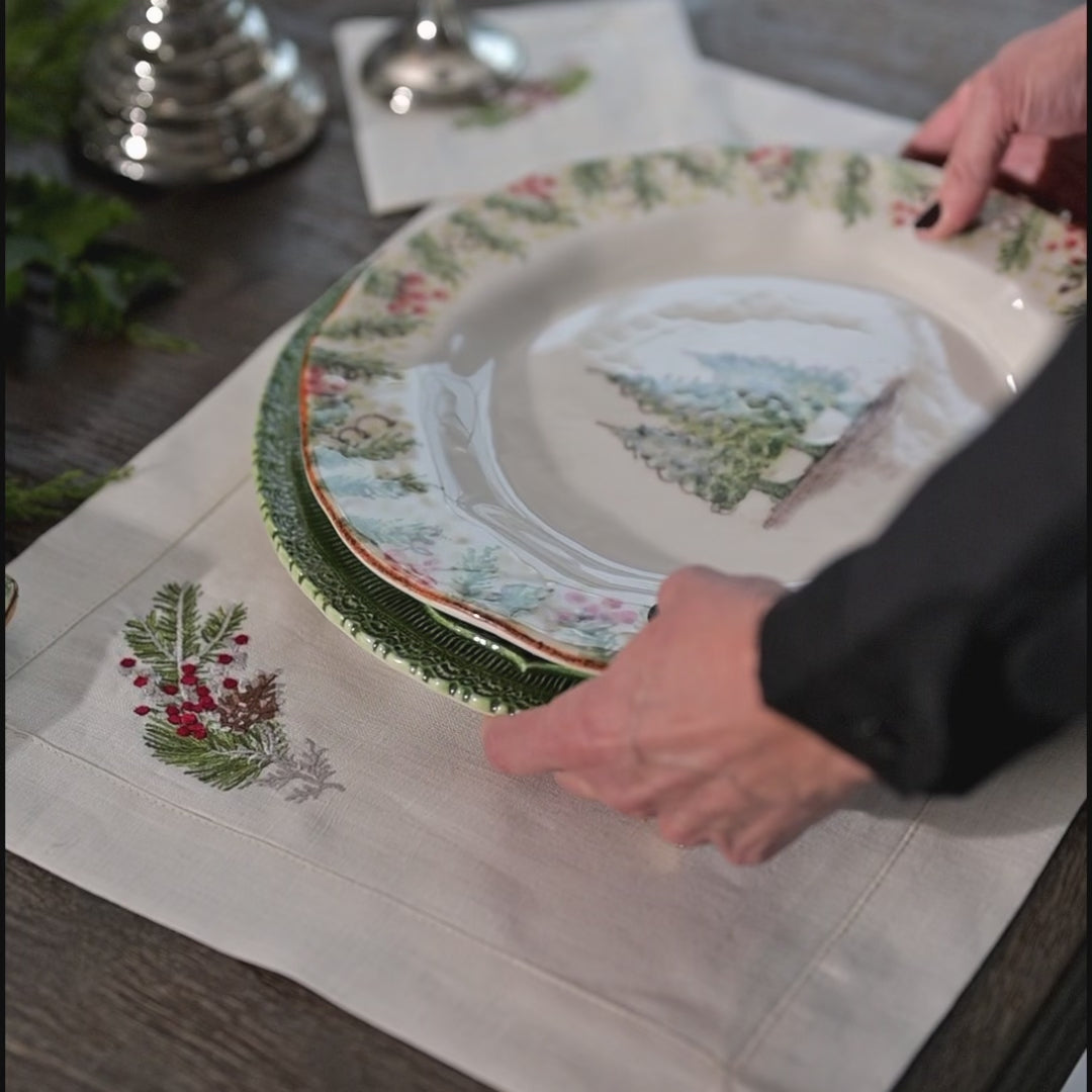 Natale Dinner Plate – Hand Painted Christmas Ceramic | Arte Italica
