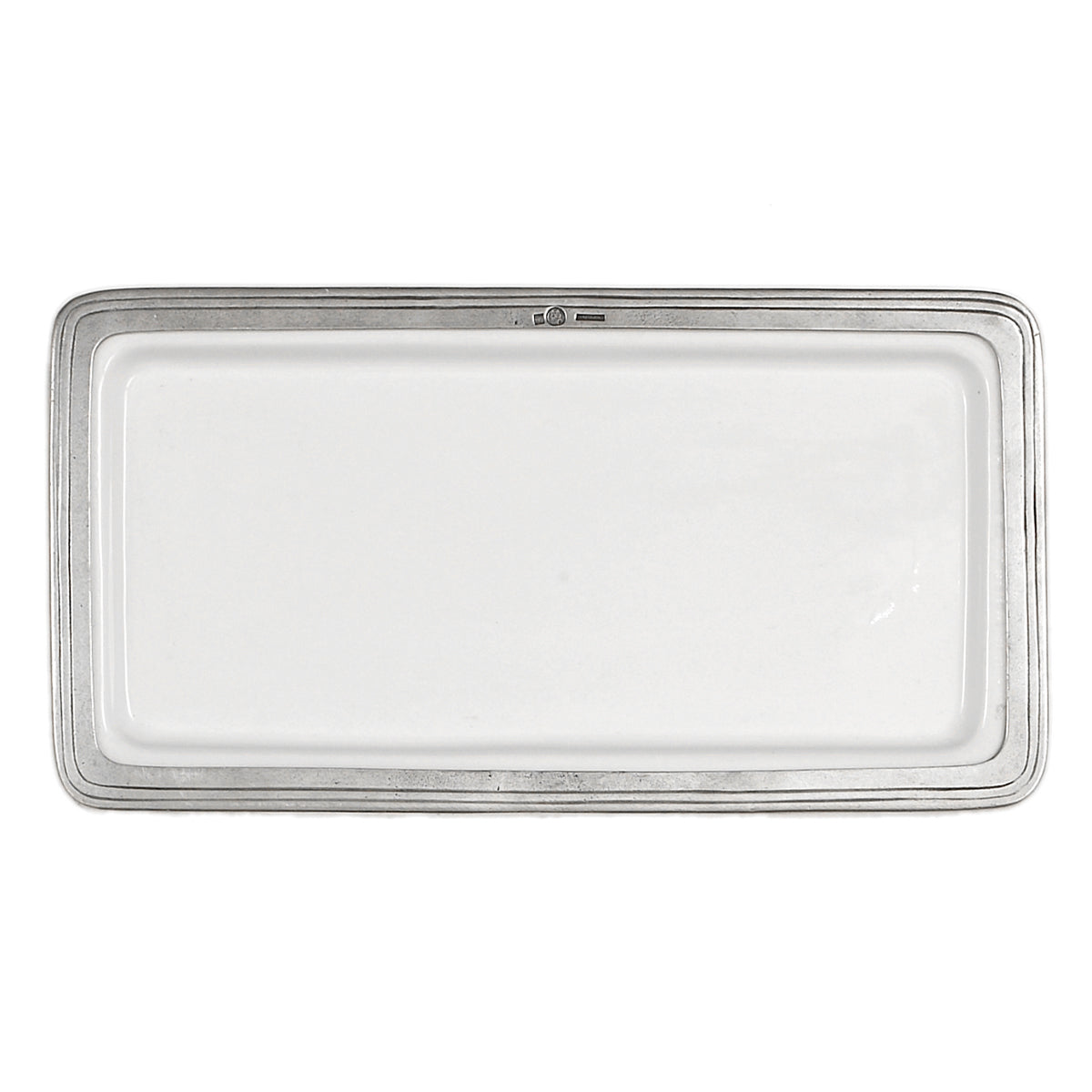 Tuscan Small Rectangular Tray | Handmade Italian Ceramic & Pewter Tray ...