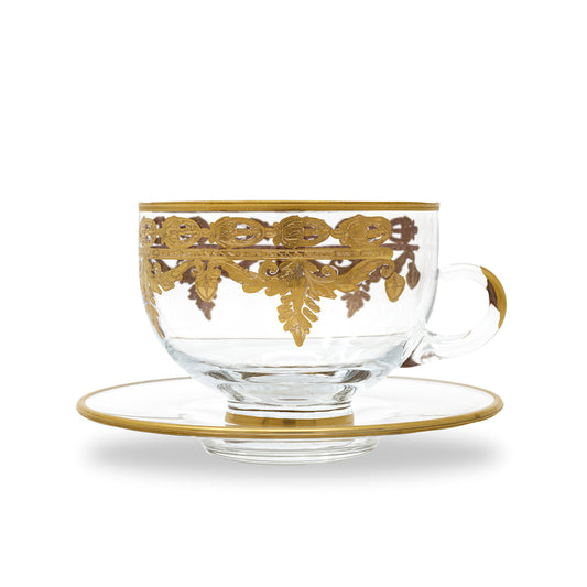 Vetro Gold Coffee Cup & Saucer