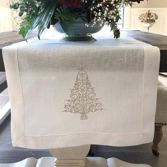 Crown Linen Designs Table Runners 70" Sparkle Tree Linen Table Runner - 17" Wide