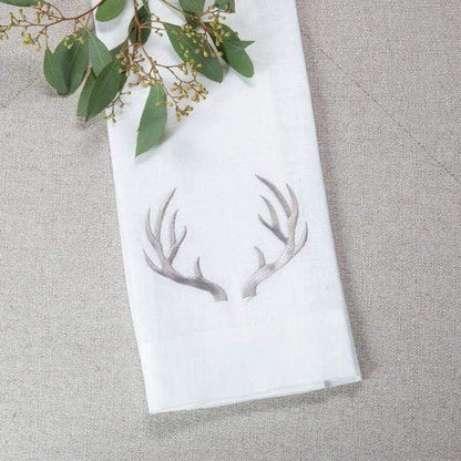 Crown Linen Designs Towels Antlers Linen Towel